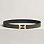 View: , H Twist belt buckle & Reversible leather strap 32 mm
