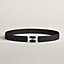 View: , H Twist belt buckle & Reversible leather strap 32 mm