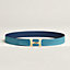 View: , H Twist belt buckle & Reversible leather strap 32 mm