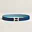 View: , H Twist belt buckle & Reversible leather strap 32 mm