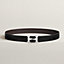 View: , H Twist belt buckle & Reversible leather strap 32 mm