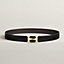 View: , H Twist belt buckle & Reversible leather strap 32 mm