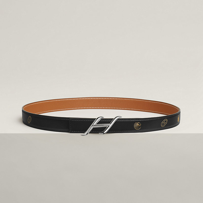 HDN belt buckle & Hermès sur Mer reversible leather strap 24 mm