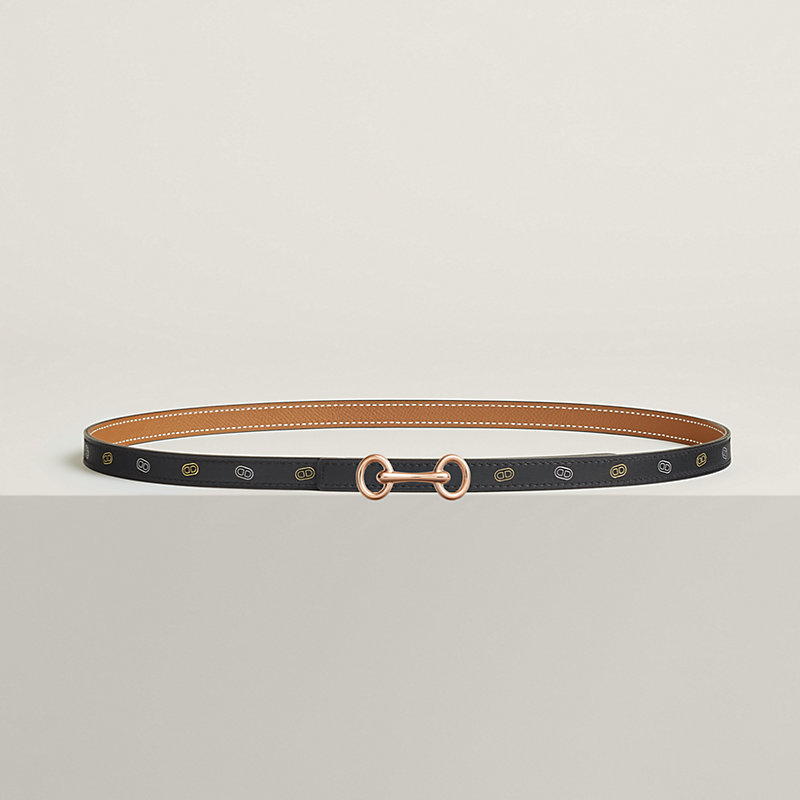 Heritage belt buckle & Hermès sur Mer reversible leather strap 13 mm