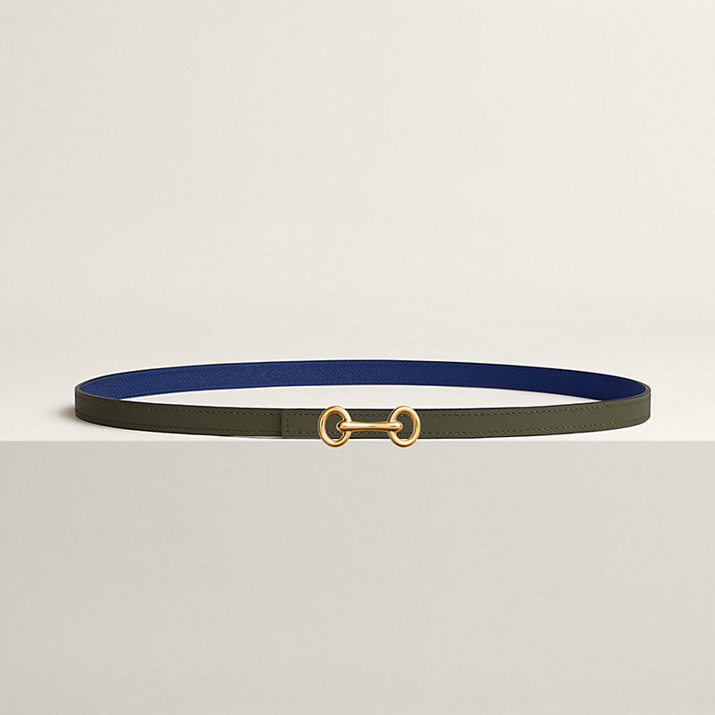 Heritage belt buckle & Reversible leather strap 13 mm