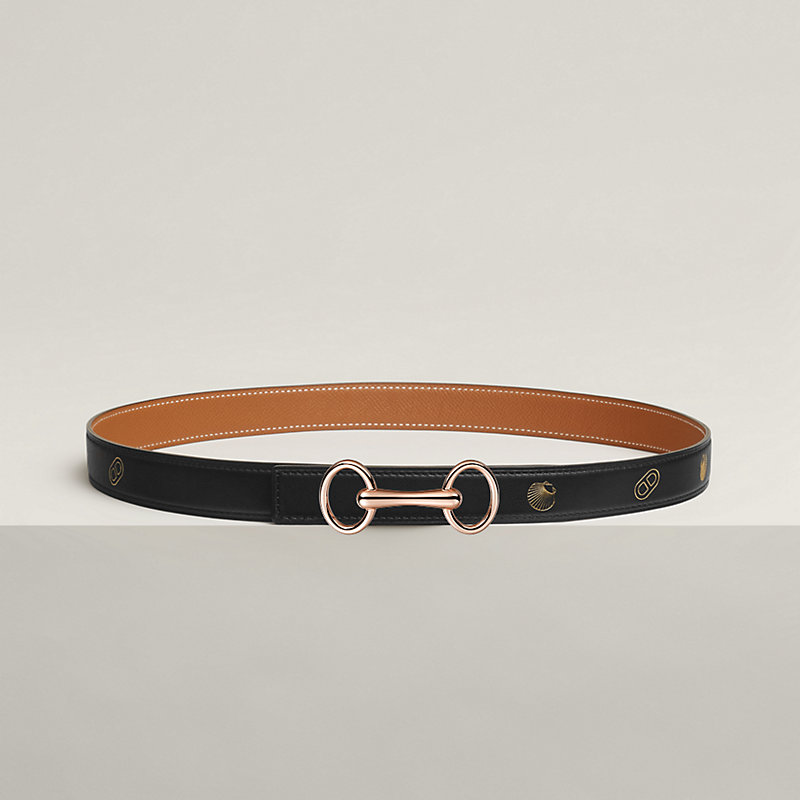 Heritage皮带扣 & Hermès sur Mer双面皮腰带24毫米