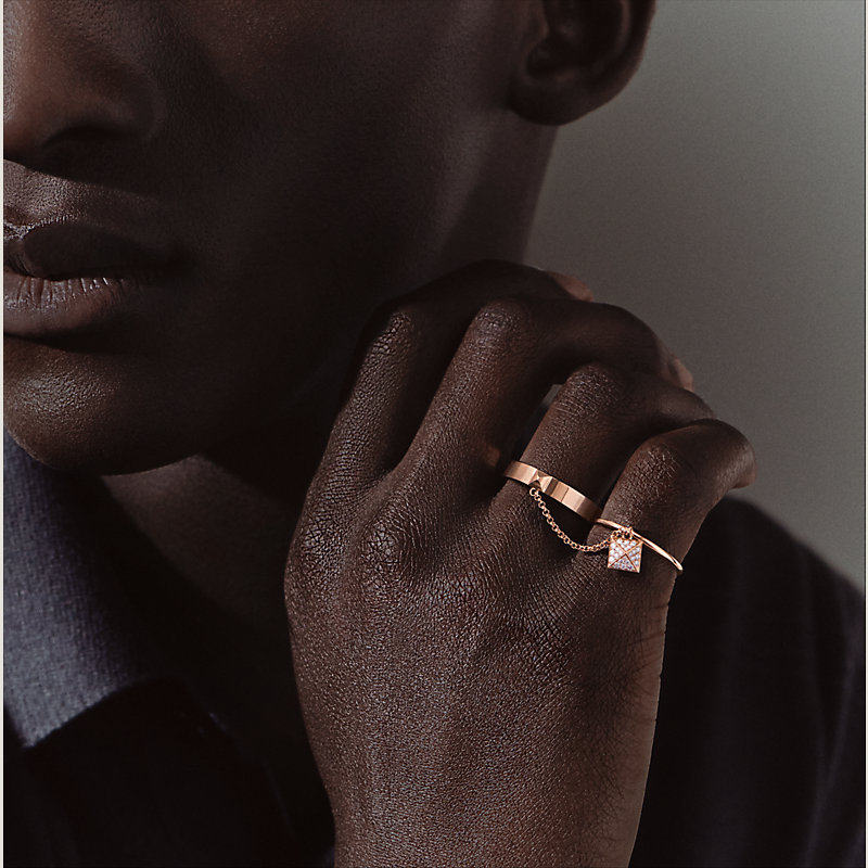 Hermès Clou d'H double ring