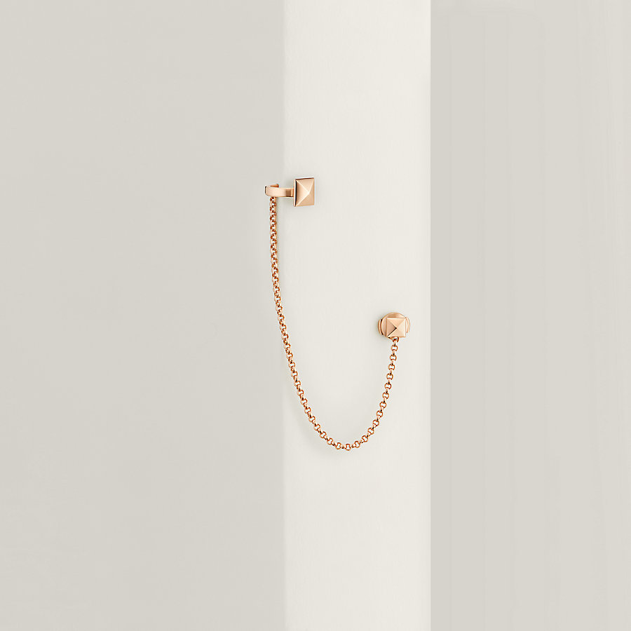 Hermès Clou d'H left single ear climber earring