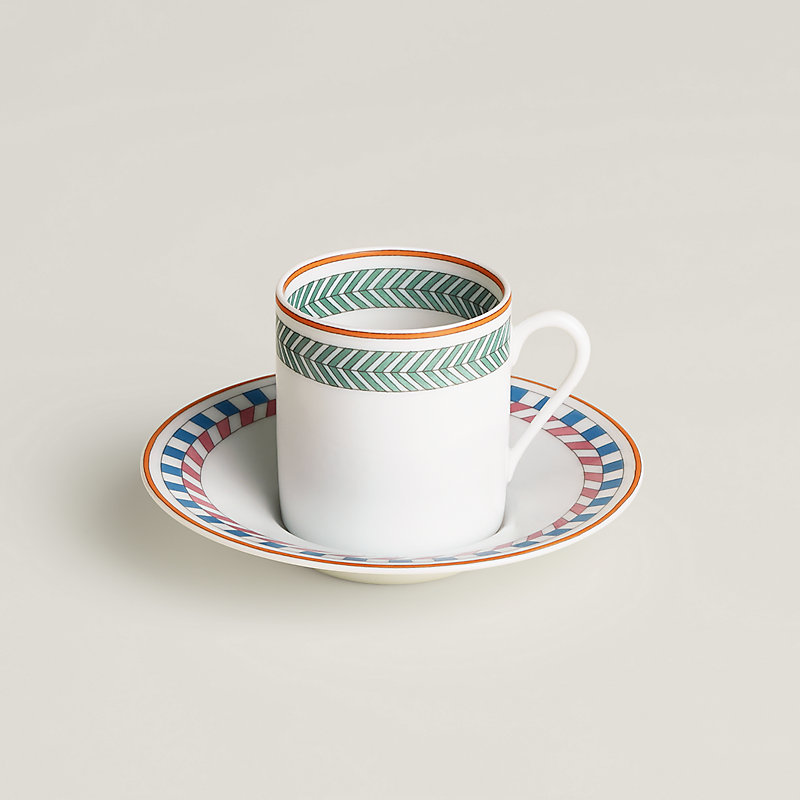Hermès en Contrepoint coffee cup and saucer n°3