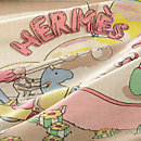 View: Detail, Hermès Locomotion shawl 140