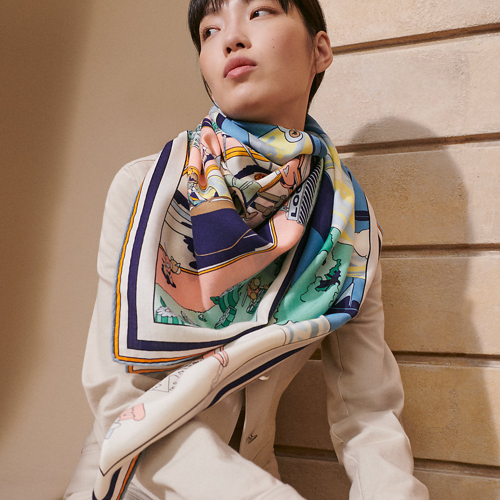 Hermès Locomotion shawl 140 | Hermès Mainland China