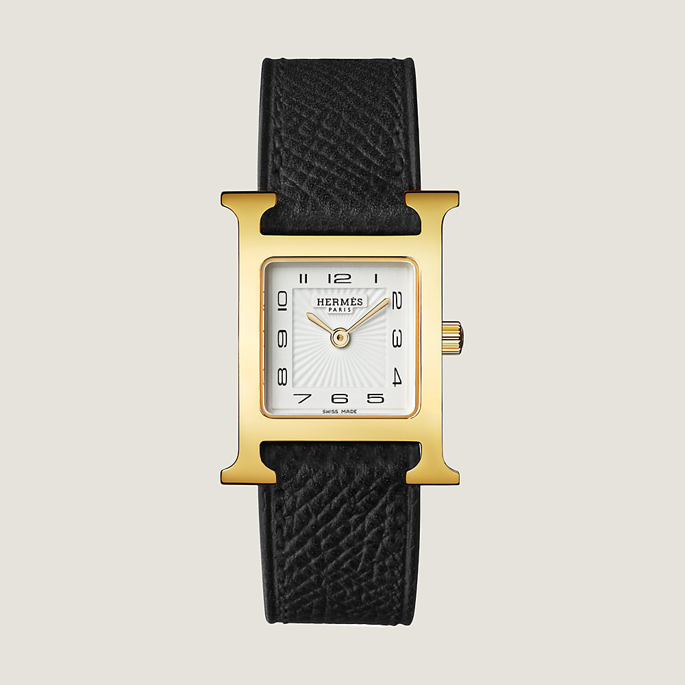 【HERMES 】アワーH ウォッチ スモールモデル25 mm イエロー HERMES 】アワーH ウォッチ スモールモデル25 mm イエロー