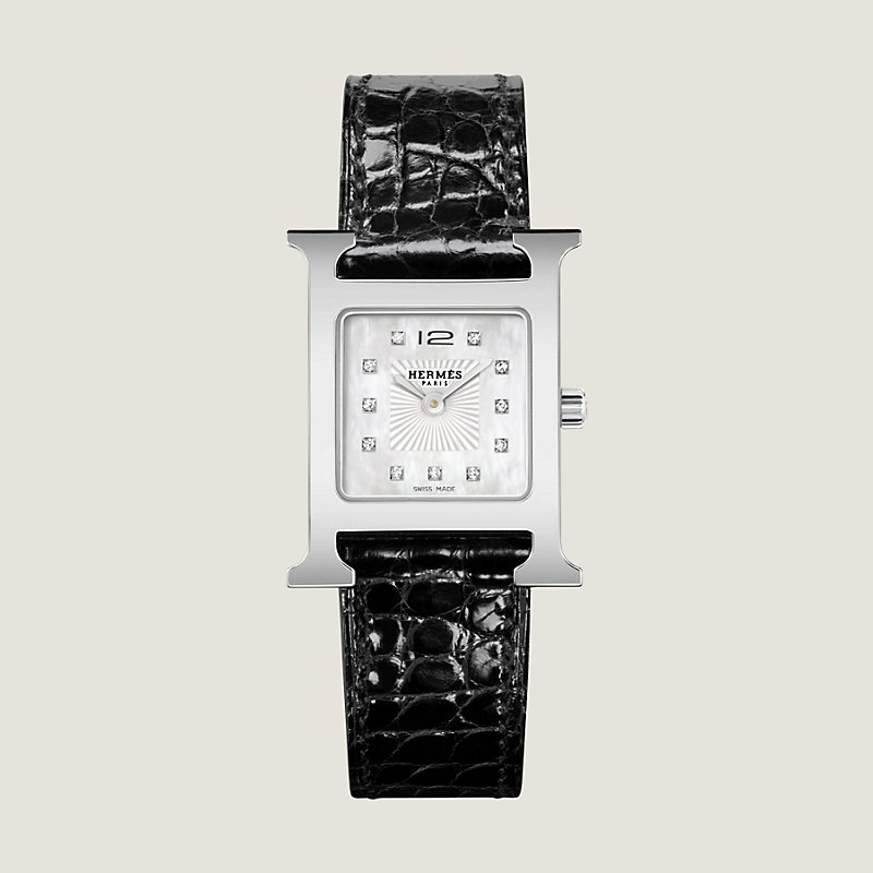 hermes h hour diamond watch