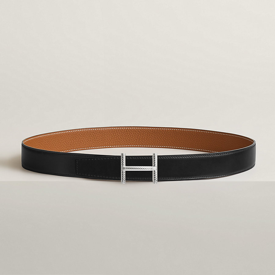 Hisseo belt buckle & Reversible leather strap 32 mm