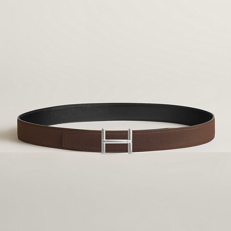 Hisseo belt buckle & Reversible leather strap 32 mm