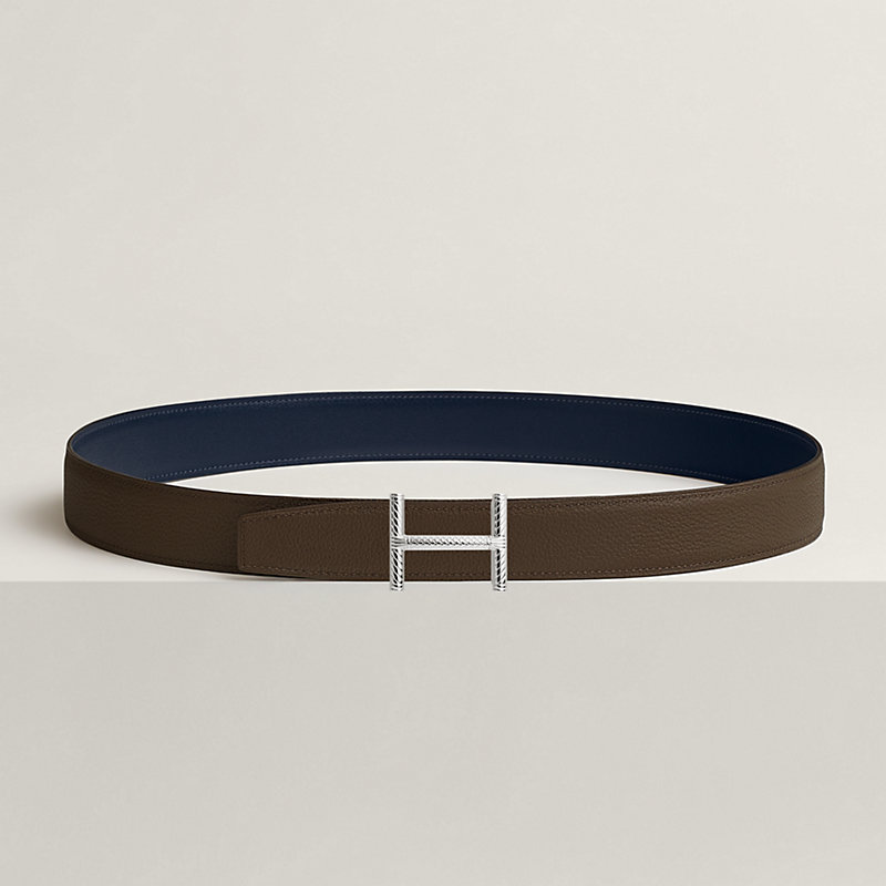 Hisseo belt buckle & Reversible leather strap 32 mm
