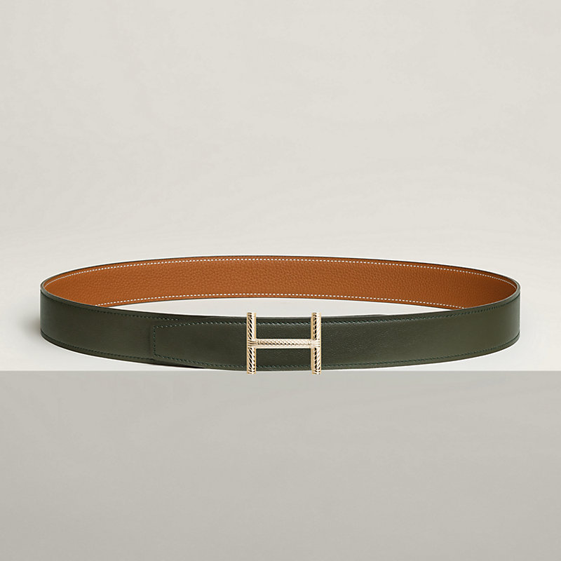 Hisseo belt buckle & Reversible leather strap 32 mm