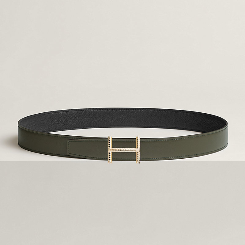 Hisseo belt buckle & Reversible leather strap 32 mm