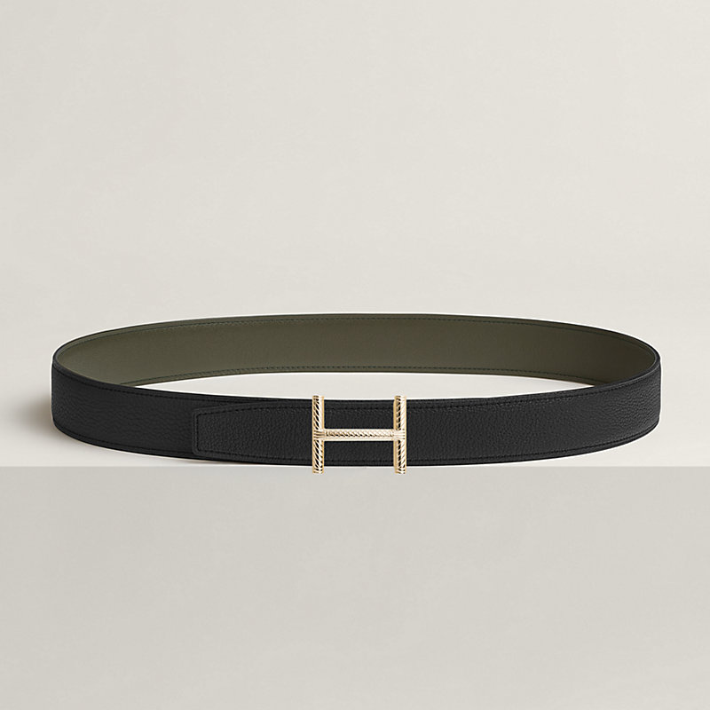 Hisseo belt buckle & Reversible leather strap 32 mm