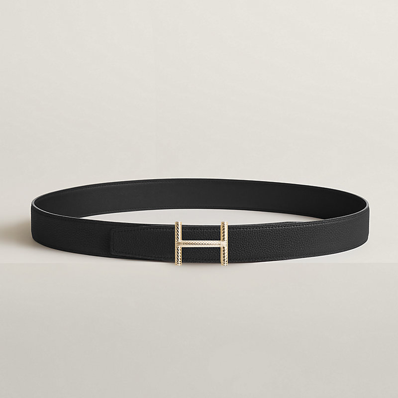 Hisseo belt buckle & Reversible leather strap 32 mm