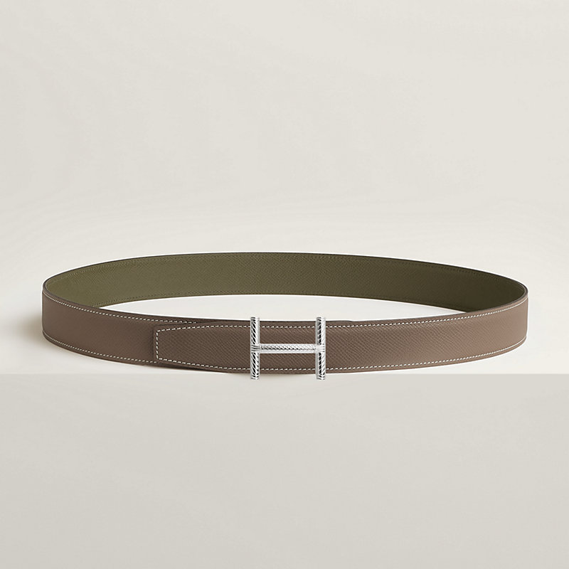 Hisseo belt buckle & Reversible leather strap 32 mm