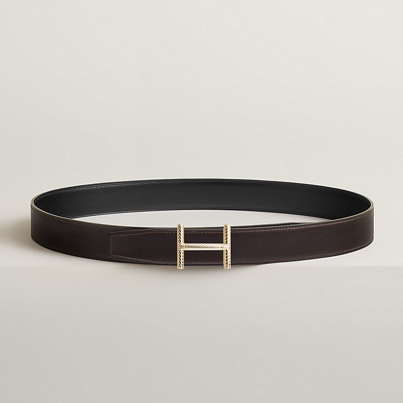 Hisseo belt buckle & Reversible leather strap 32 mm