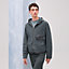 View: Worn, Hooded jacket with leather details