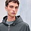 View: Worn, Hooded jacket with leather details
