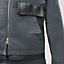 View: Worn, Hooded jacket with leather details