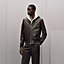 Hooded rib-trim jacket, View: Worn, worn, view 3 of 9