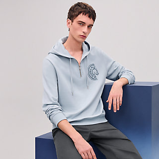 Hooded sweater with Clou de Selle detail | Hermès Mainland China