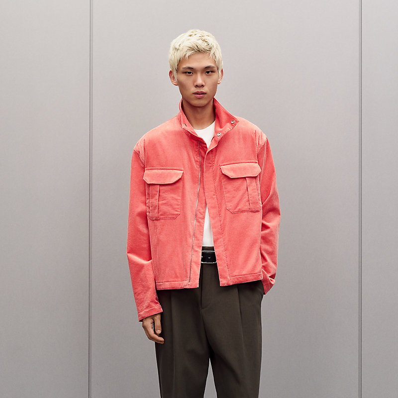 Jacket shirt with gusset pocket