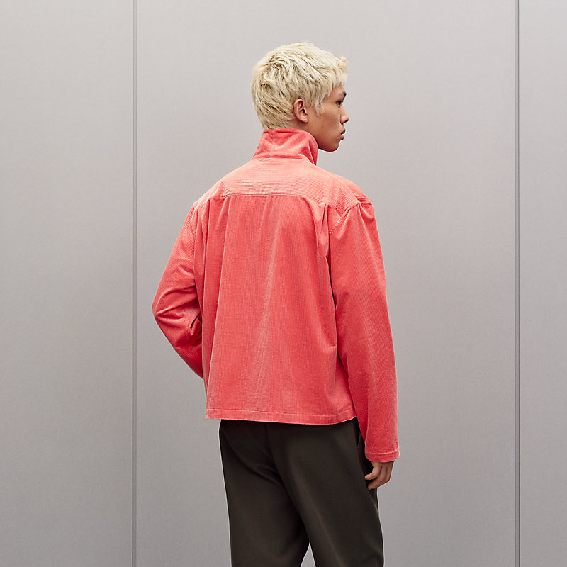Jacket shirt with gusset pocket