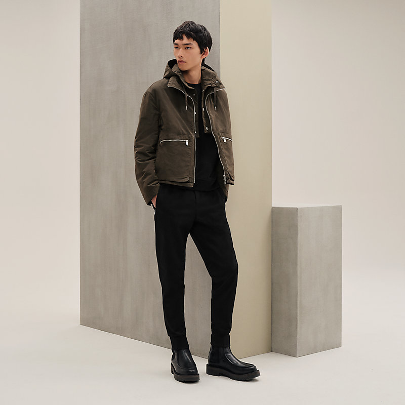 Jacket with removable hood