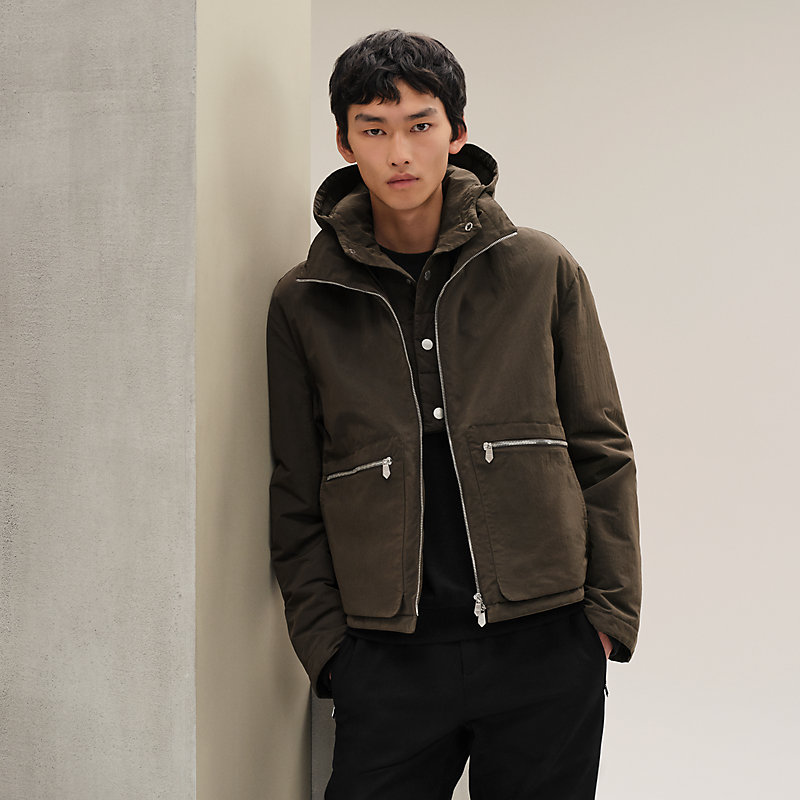 Jacket with removable hood
