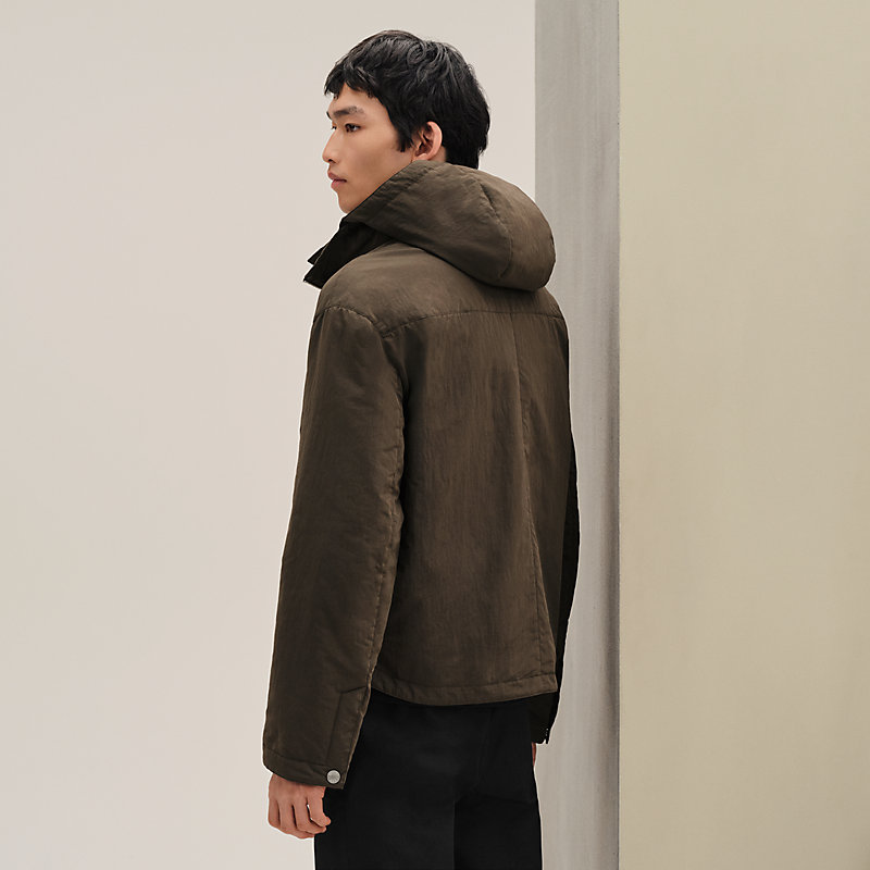Jacket with removable hood
