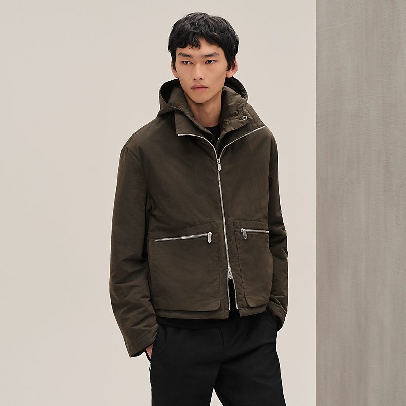 Jacket with removable hood