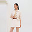 View: Worn, Jacket with smock embroidered waist