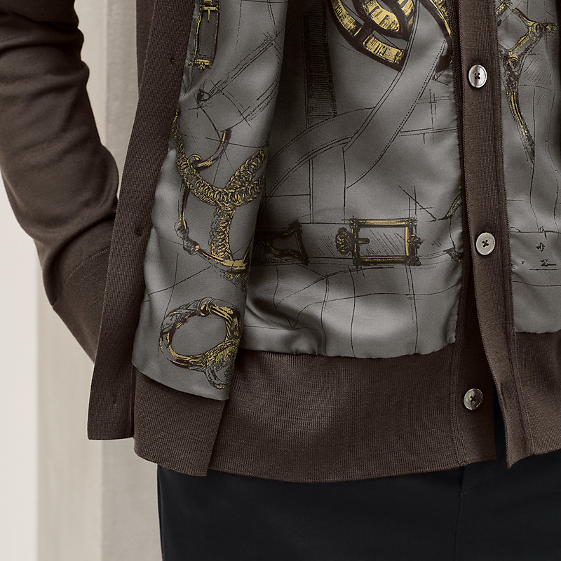 "Jeu dessus de soie" buttoned cardigan