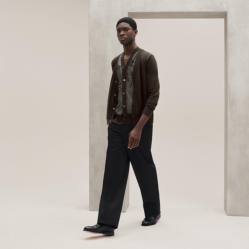 “Jeu dessus de soie”纽扣开衫