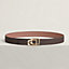 Jockey au Carre belt buckle & Reversible leather strap 32 mm, view 2 of 3