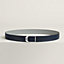 Jockey belt buckle & Reversible leather strap 32 mm, view 1 of 3
