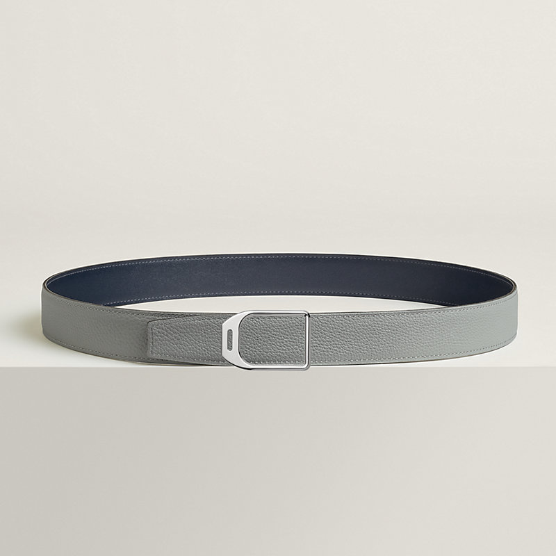 Jockey belt buckle & Reversible leather strap 32 mm