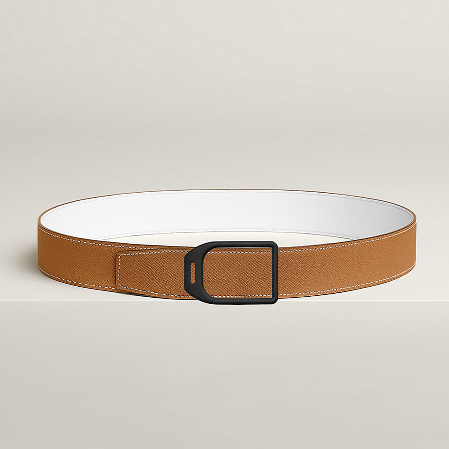 Jockey belt buckle & Reversible leather strap 38 mm