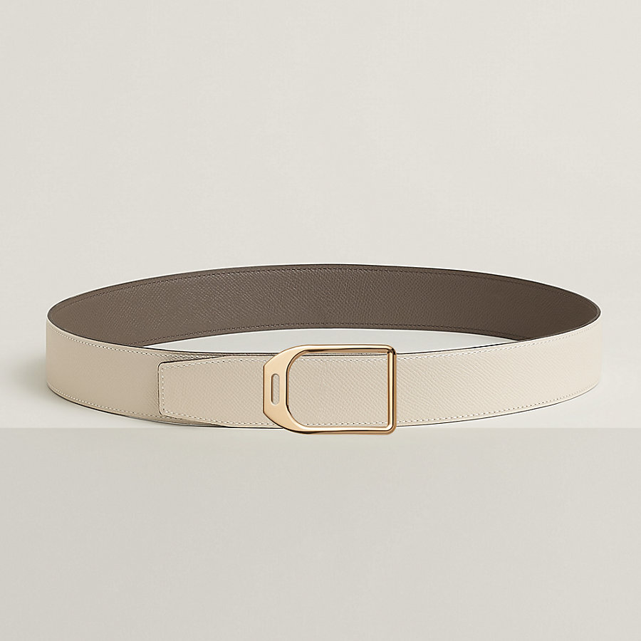 Jockey belt buckle & Reversible leather strap 38 mm