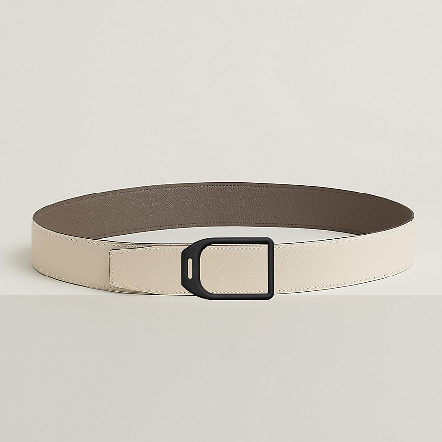 Jockey belt buckle & Reversible leather strap 38 mm