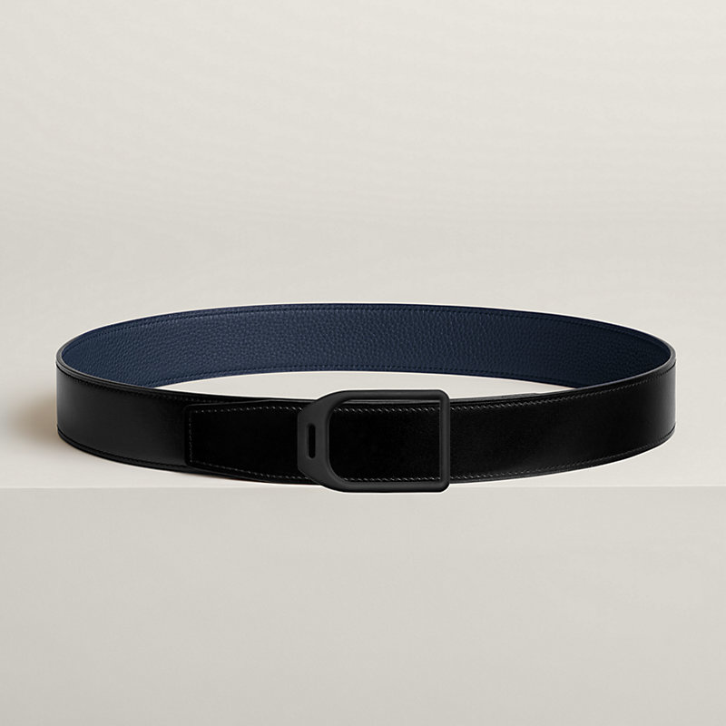 Jockey belt buckle & Reversible leather strap 38 mm