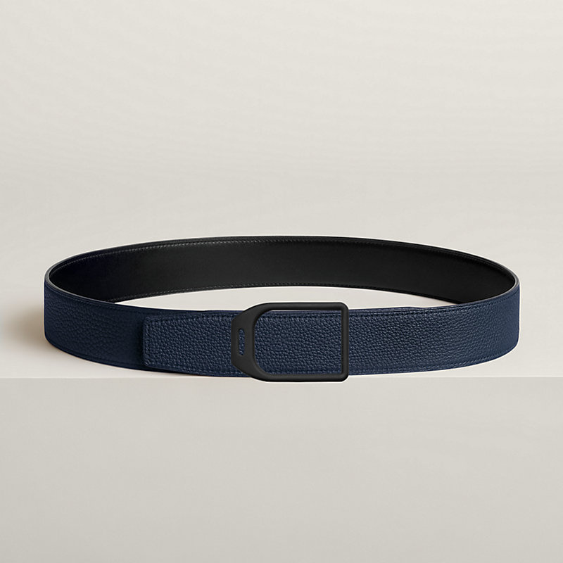 Jockey belt buckle & Reversible leather strap 38 mm