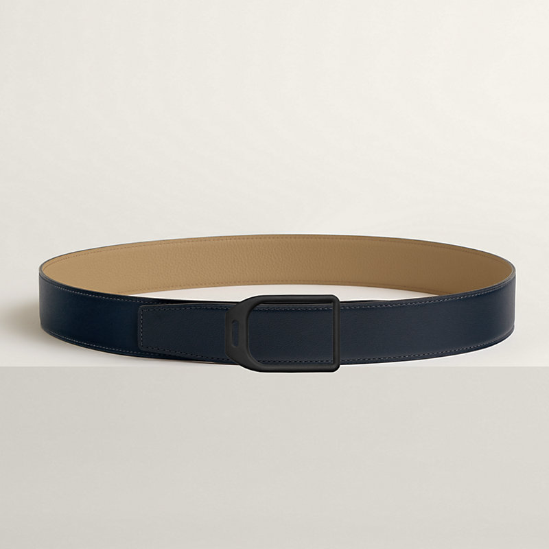 Jockey belt buckle & Reversible leather strap 38 mm