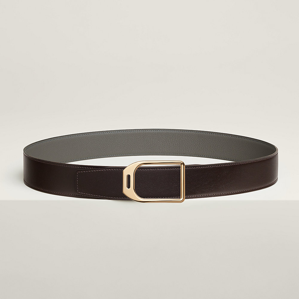 Jockey belt buckle & Reversible leather strap 38 mm | Hermès Mainland China